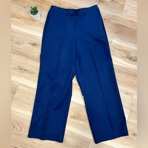 ALFRED DUNNER Women’s In The Navy Classic Fit Pants Size 10P